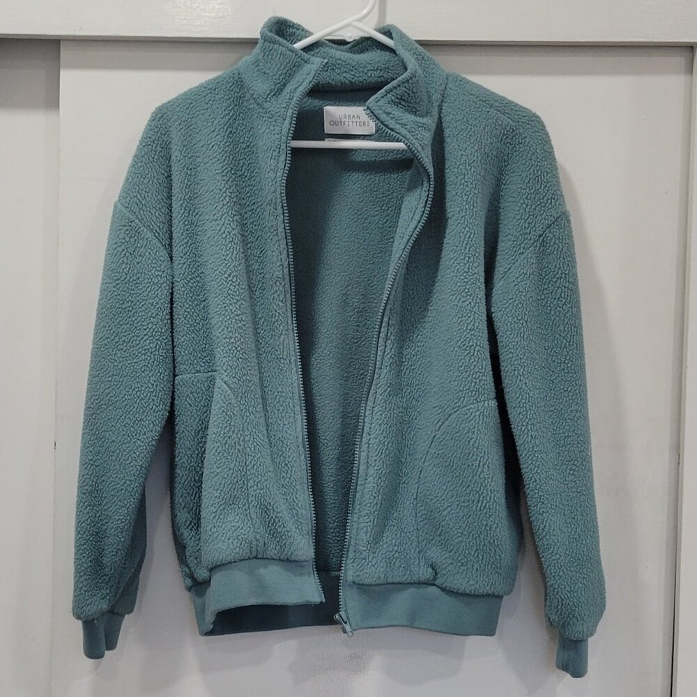 Urban Outfitters Teal Fleece Jacket